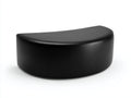 Tabouret rembourré 112×52×39 cm - noir - revêtement aspect cuir et silhouette arrondie pour chambre à coucher
