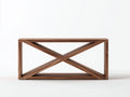 Console en bois 120×35×76 cm - brun noyer - structure croisée pour chambre