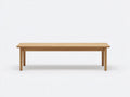 Banc en chêne massif 170×38×45 cm - bois naturel - assise fine et piètement droit pour salle à manger