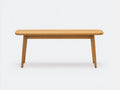 Banc en bois 145×40×45 cm - chêne clair avec assise aux angles arrondis et pieds inclinés pour salle à manger